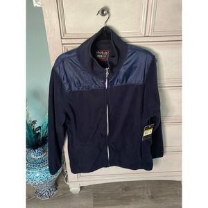 Men’s galaxy by Harvick 3XL navy blue color block, fleece jacket